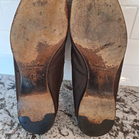 Ermenegildo Zegna Brown‎  loafers size 9.5 main image 9